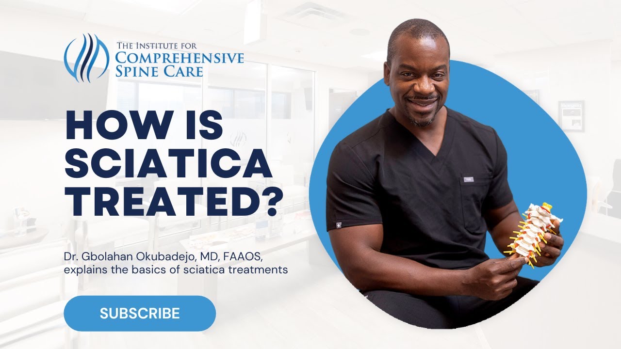 Doctor discussing sciatica treatment options.