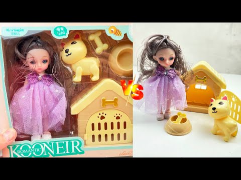 1+ Minutes Satisfying with Unboxing Cute Princess Bed Playset, super dog and home Toys Review ASMR