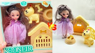 1+ Minutes Satisfying with Unboxing Cute Princess Bed Playset, super dog and home Toys Review ASMR