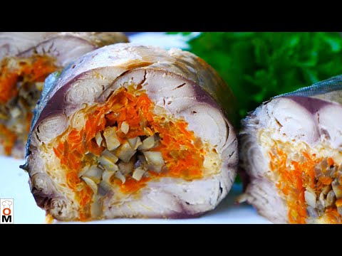 Изумительный рулет из скумбрии в духовке