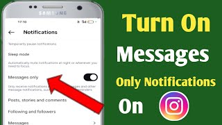 How to turn on messages only notifications on instagram 2026 