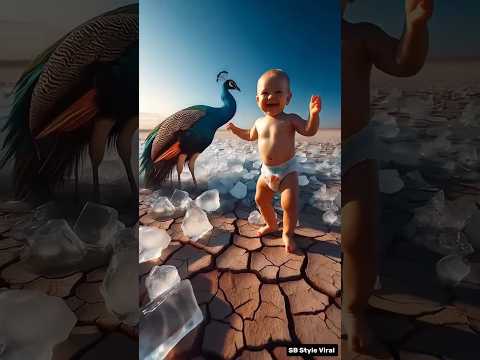 मोर ओर बच्चे की दोस्ती #shorts #shortsfeed #aicartoon #trending #trendingshorts #vlog #animation
