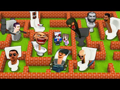 НУБ И ПРО В ЛАБИРИНТЕ СКИБИДИ ТУАЛЕТ в МАЙНКРАФТ SCP ROBLOX SKIBIDI TOILET СПИКЕРМЕН КАМЕРАМЕН