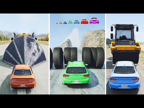 Can a Ramp Bus Stop Big And Small Cars? – BeamNG.Drive