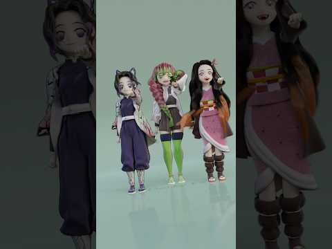 nezuko mitsuri and shinobu just wanna dance #demonslayer #anime #trendingdance