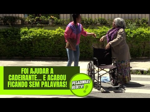“DEIXA QUE EU EMPURRO!” – MAS A CADEIRANTE LEVANTOU E FOI EMBORA ANDANDO! | Pegadinhas RedeTV!