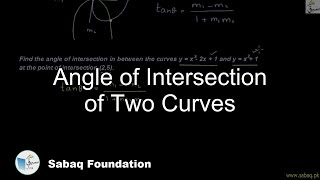 Angle of Intersection of Two Curves