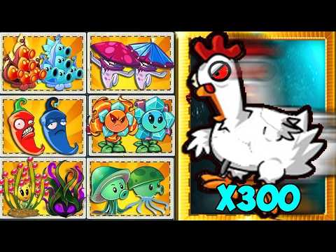 Pvz 2 Challenge - Random 50 Pair Team Plants Vs 200 Animal Zombies