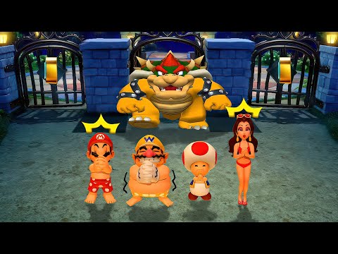 Mario Party Jamboree - Mario Vs Wario Vs Toad Vs Pauline at King Bowser's Keep