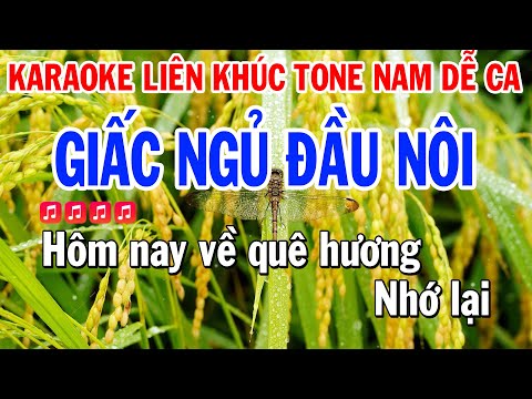 Liên Khúc Karaoke Nhạc Sống Cha Cha Tone Nam | Giấc Ngủ Đầu Nôi