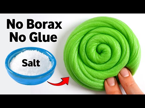 How to make No Glue No Borax Salt Slime [ASMR]