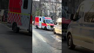 Polizei+Krankenwagen im Stuttgarter "Drogenland"