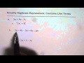 Simplifying Algebraic Expressions