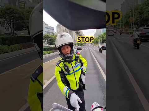 Biker doesn’t understand what the cop is saying 😅 ​⁠@bikerboybrent