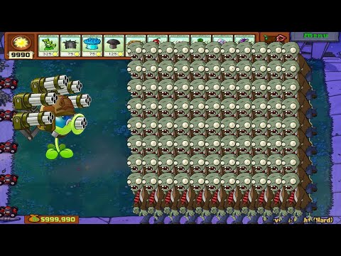 Plants vs Zombies Battlez - 1 Threepeater vs 99 Gagantuar Zombie