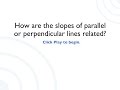 Exploring Parallel and Perpendicular Slopes