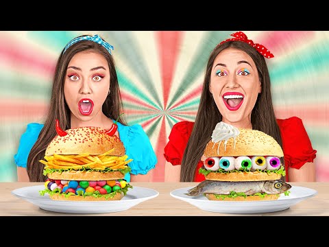 먹방 브라보 MYSTERY BURGER DECORATING FOOD CHALLENGE by BRAVO!