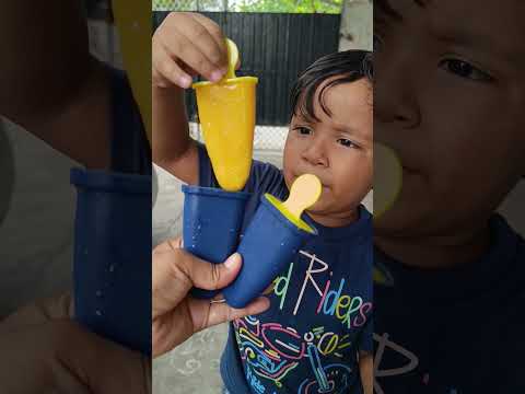 cute boy❤❤ woow mango ice cream🍦🍦 moulds lo