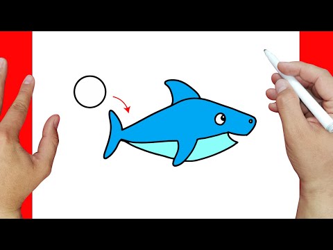 Aprende a Dibujar un Tiburon paso a paso | Dibujos fáciles