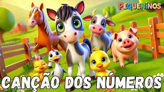 Conte os Animais da Fazenda! Canção Infantil Educativa dos Números