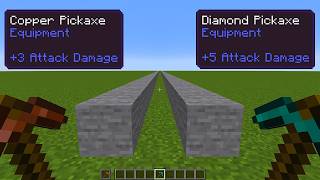 copper pickaxe vs all pickaxes