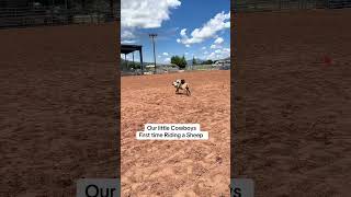 This little cowboy wants to prove he’s big and brave #cowboy