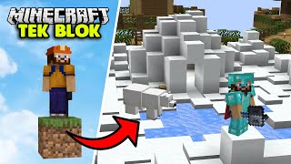 KAR BİYOMU BÖLGESİ! | Minecraft TEK BLOK SKYBLOCK | Bölüm 18