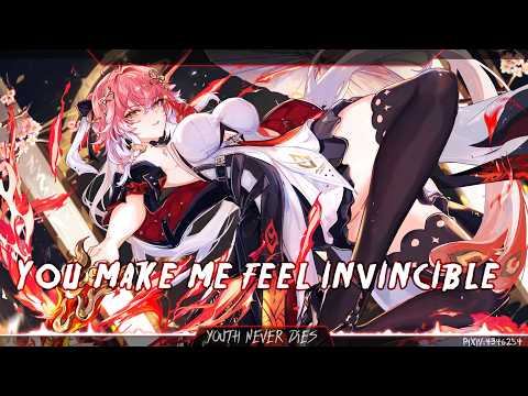 Nightcore - Feel Invincible (Lyrics)