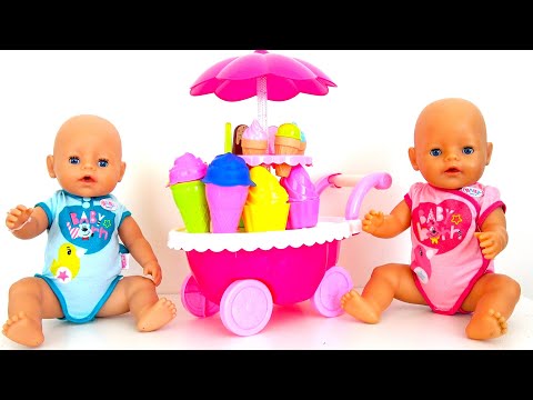 Ice cream song with Baby Born dolls