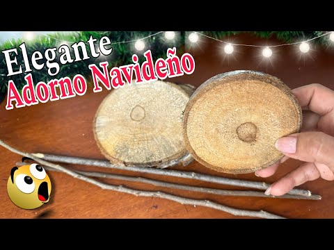 De Simples TRONCOS SECOS a ELEGANTE ADORNO NAVIDEÑO RÚSTICO en Pocos Pasos Super Fácil de hacer