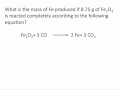 Chemical Reaction Stoichiometry Concepts