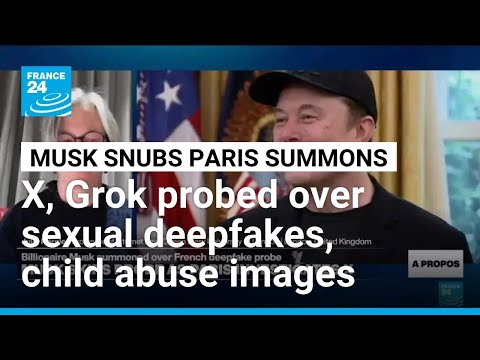 YouTube video thumbnail: Elon Musk Snubs Paris Prosecutors' Summons Over X and Grok