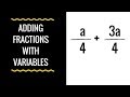 Adding and Subtracting Expressions with Like Denominators