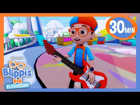 Blippi's a Guitar Hero | Roblox | Kids Fun & Educational Cartoons