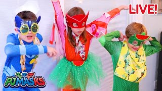 🔴 LIVE 24/7! PJ Masks in real life 🔴 | Pretend play superheroes | PJ Masks Official | #live