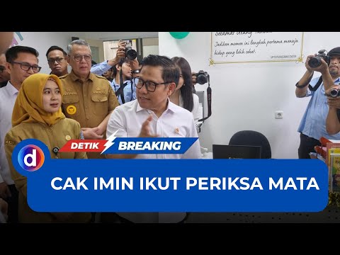 Saat Cak Imin Ikutan Cek Mata di Puskesmas Ciater