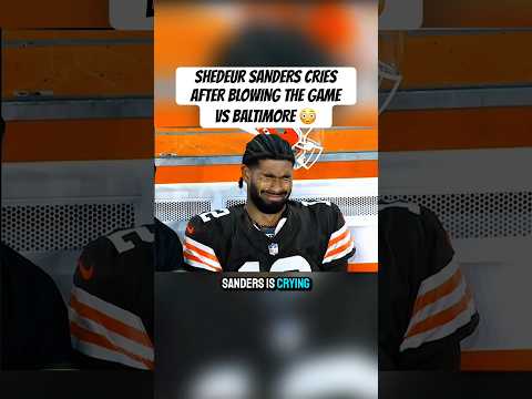 Shedeur Sanders CRIES on the bench after Cleveland Browns lose to the Baltimore Ravens ๐ณ