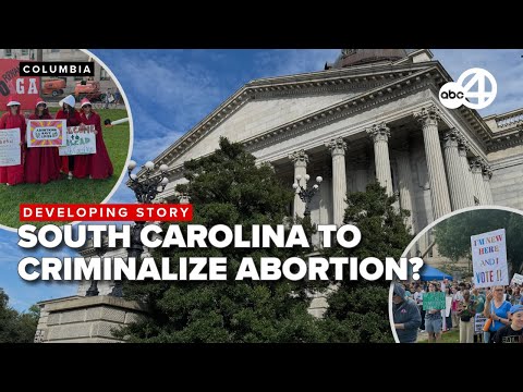 YouTube video thumbnail: Protesters & Supporters Clash at South Carolina Statehouse Over Proposed Abortion Ban