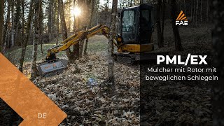 Mulcher mit Rotor mit beweglichen Schlegeln FAE PML/EX für Bagger von 2 bis 7,5 t