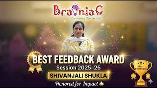 🏆 Best Feedback Award Winner 2025–26 | Shivanjali Shukla