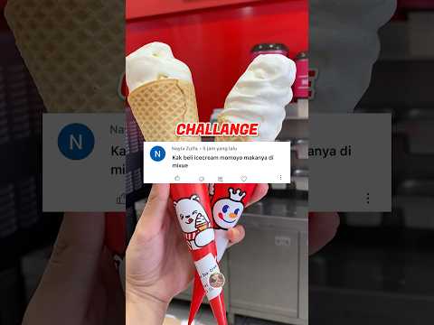 "Battle Challenge Es Krim Cone : Momoyo vs Mixue, Siapa yang Paling Enak?" #shorts