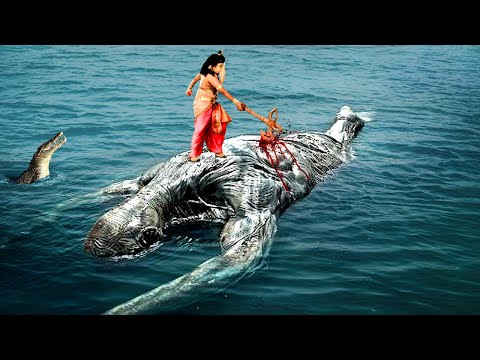 देखिये कैसे गणेश जी ने किया पानी में रहने वाले राक्षस का अंत | Vighnaharta Ganesh