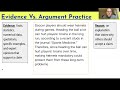Exploring Claims and Evidence Annotation