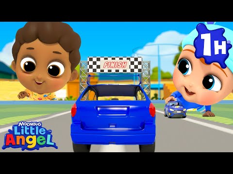 Playground Car Race Fun! 🛝 | Nursery Rhymes for kids - Little Angel