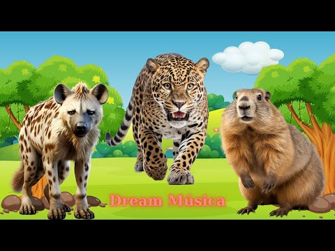 Lovely Animal Sounds: Leopard, Hyena, Wallaby, Wolverine, Serval - Animal Videos