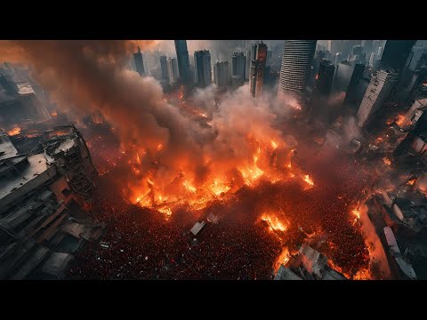 Chinese city of a million people on fire! Houses and businesses burn in Chongqing