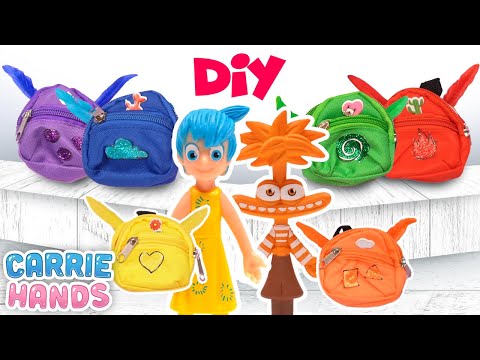 Inside Out 2 Miniature DIY Backpack Decoration | Craft Videos For Kids