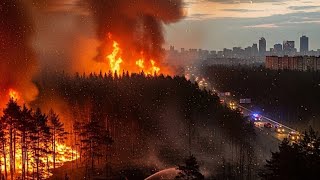 UK chaos today..!! Wildfire paralyzes North Yorkshire