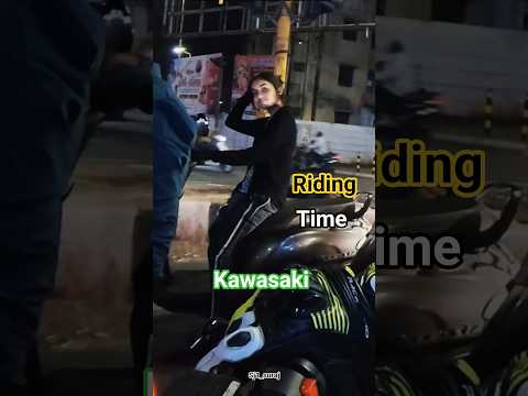 riding time cute girl kawasaki ninja #riding #ride #sj1_suraj