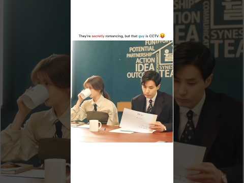 They're secretly romancing, but that guy is CCTV 🤣😝